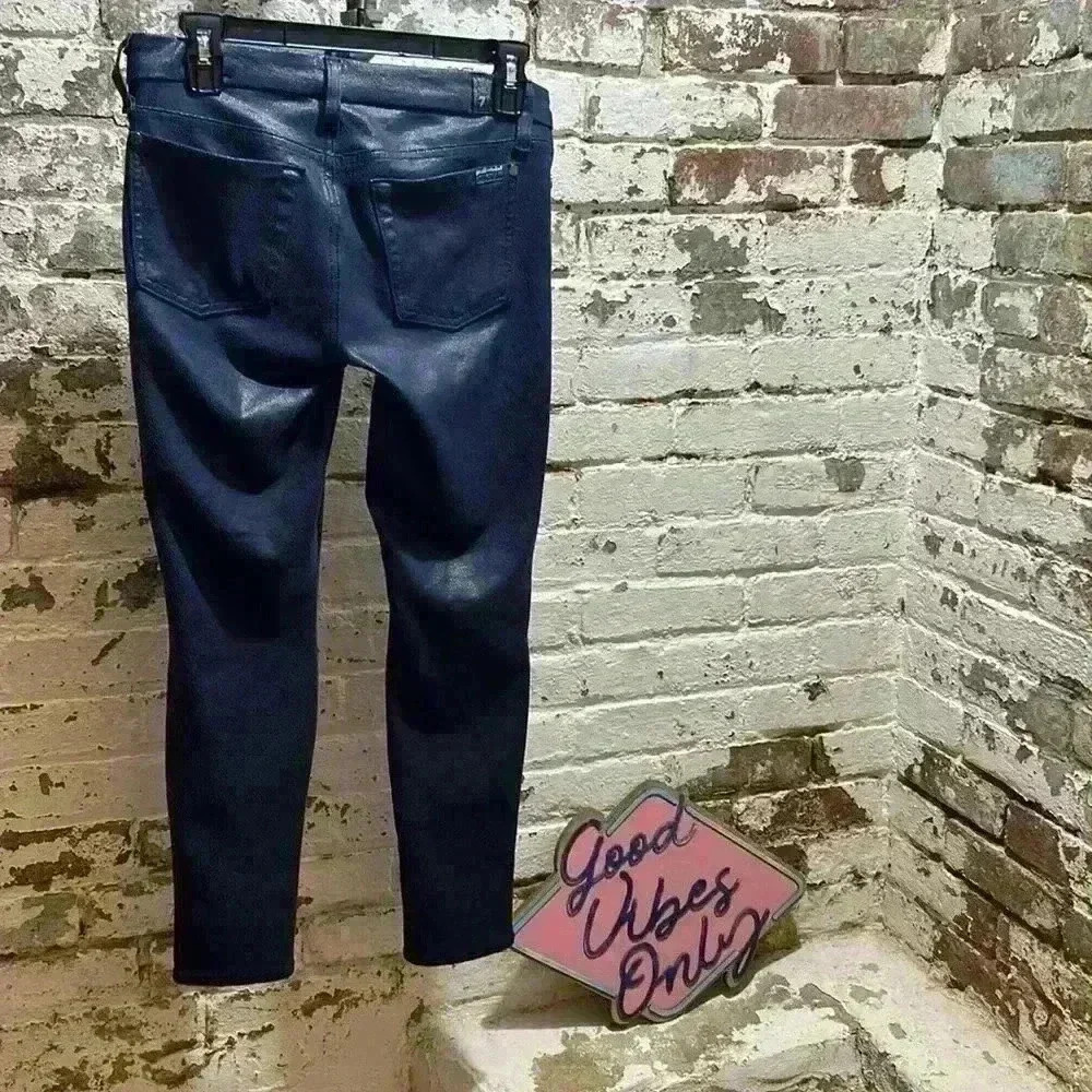 7 For All Mankind blue skinny jeans size 27 - Picture 5 of 8